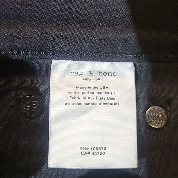 Rag and Bone gun metal gray High Rise Ankle Skinny Size 26 - Picture 6 of 7